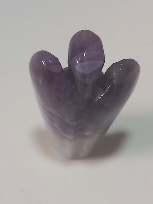 Hand Carved amethyst angel ornament/amethyst angel/natural stone angel