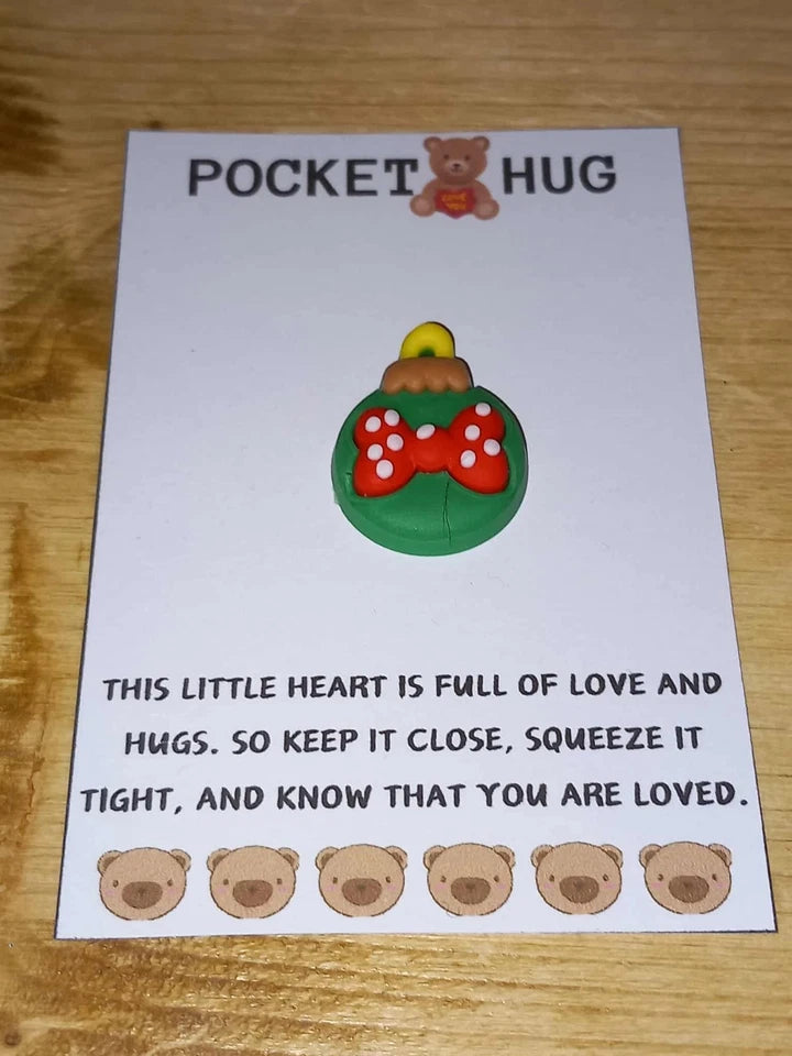 Christmas pocket hug bauble | Handmade Christmas pocket hug | Stocking Filler Gift