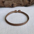 Brown waxed cord bracelet