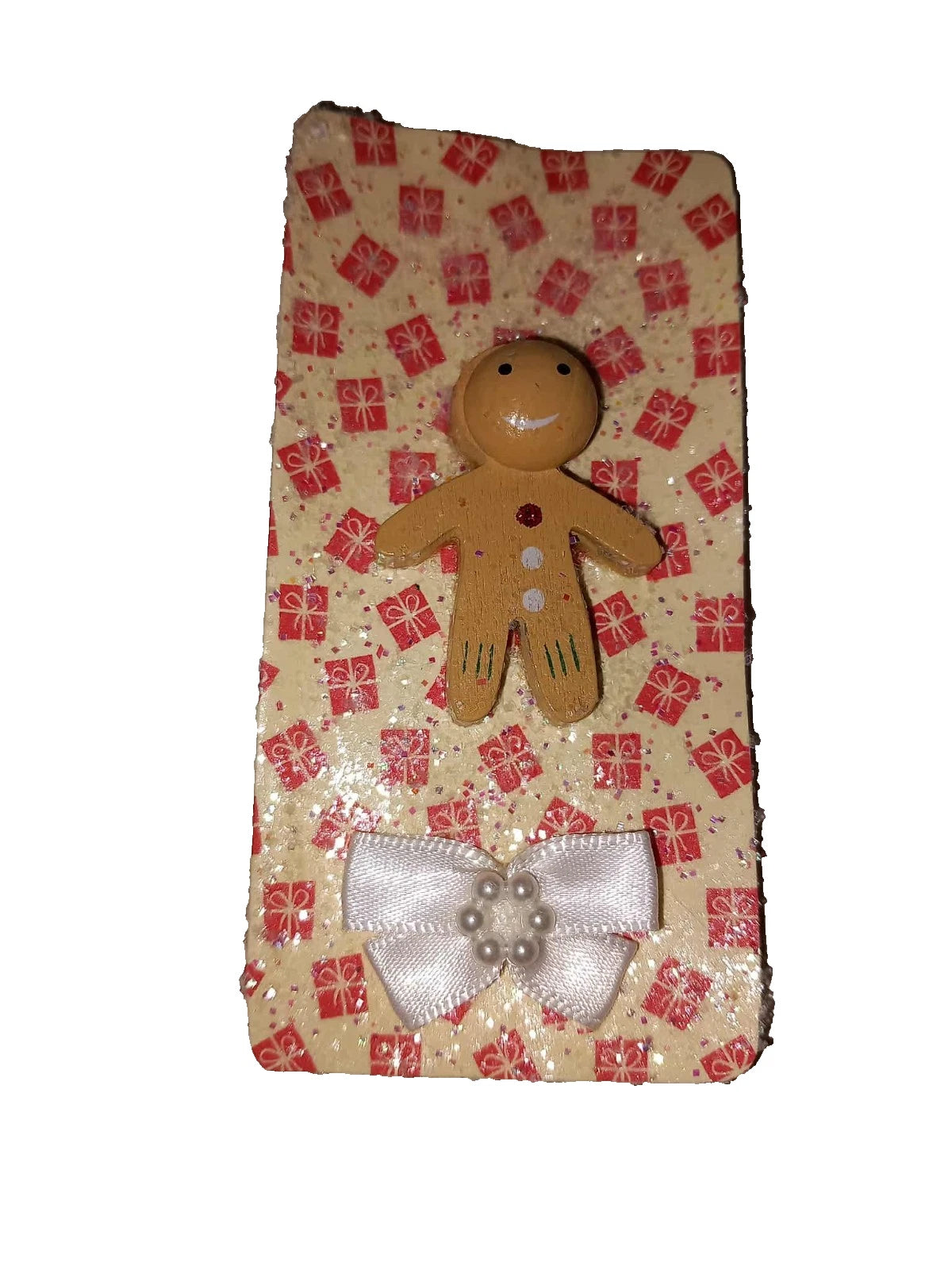 Christmas Gingerbread Man Bookmark #6 | Handmade Wooden | Stocking Filler Gift