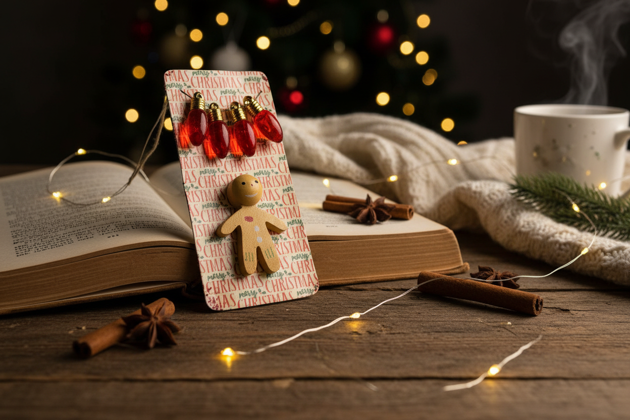 Christmas Gingerbread Man Bookmark #2 Lifestyle