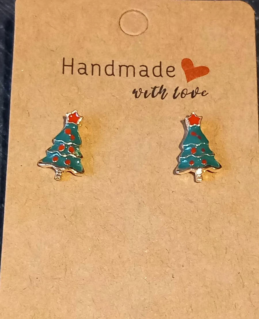Christmas tree earrings