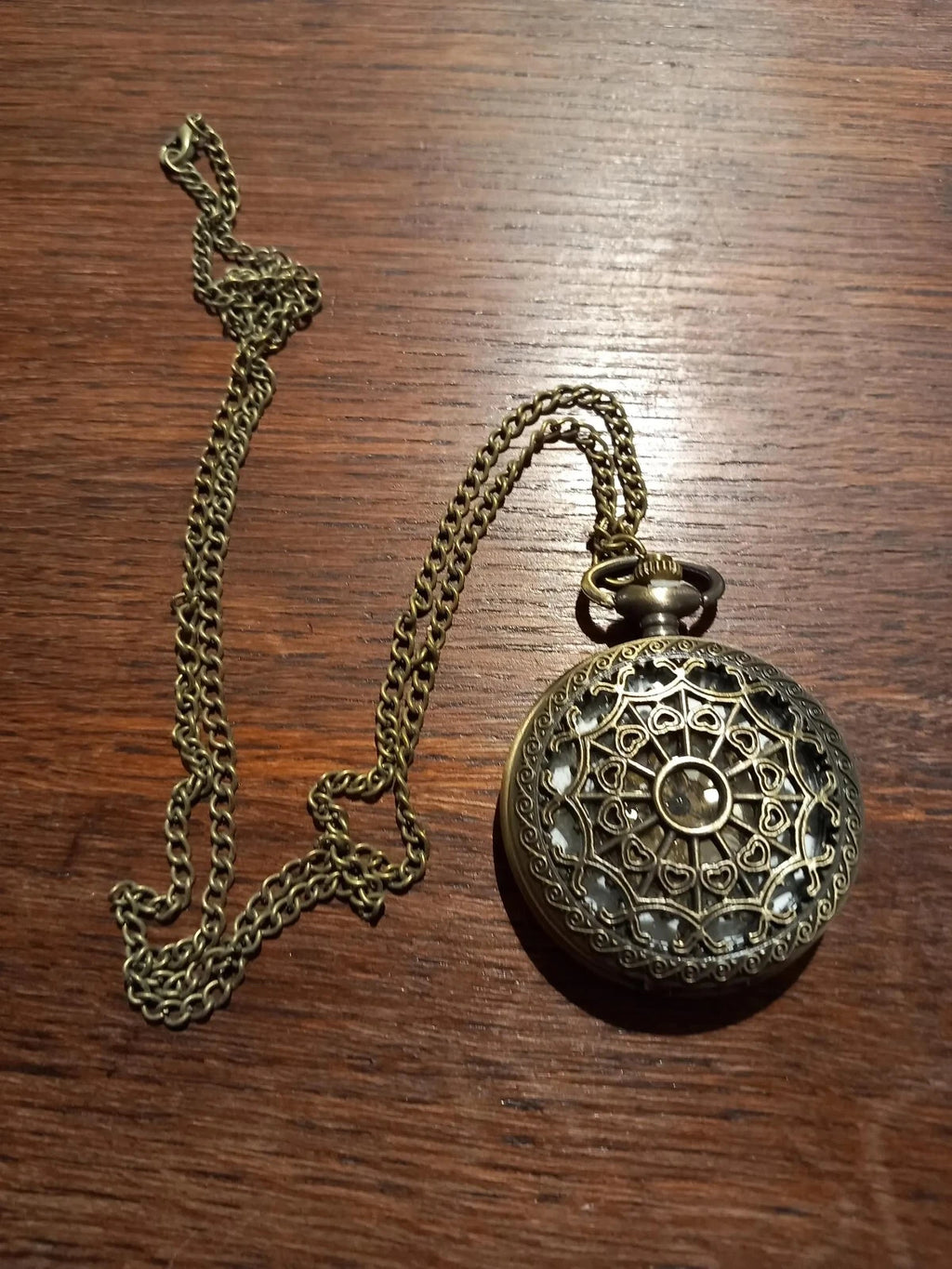 Love Heart design necklace watch 2