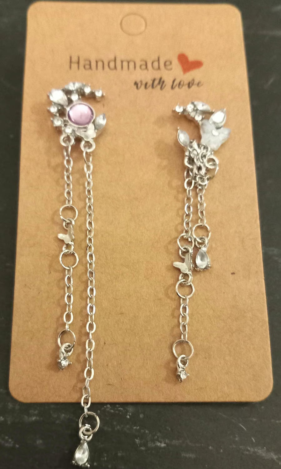 Moon dangly earrings
