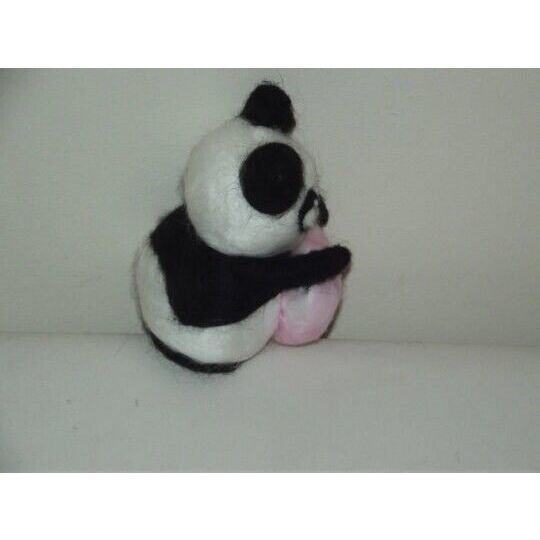 Anime Panda Needle Felt | Handmade Felted Panda | One of a Kind Gift