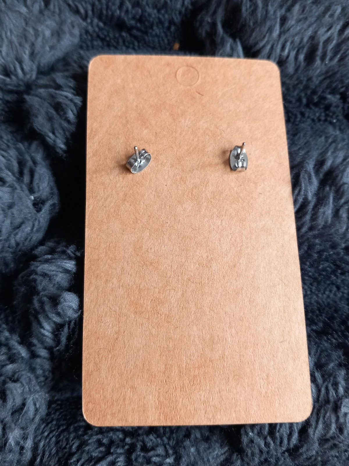 Back of silver stud earrings 