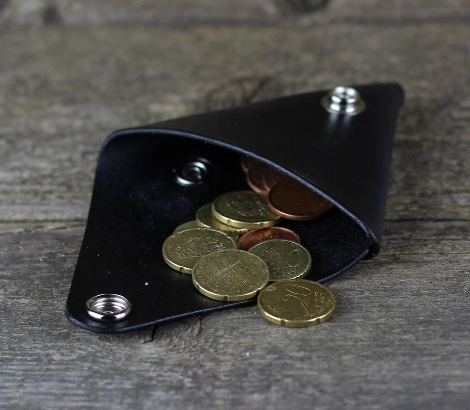 Black leather coin pouch 2