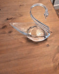Swan glass trinket dish Collectable RARE