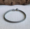 Grey waxed cord bracelet