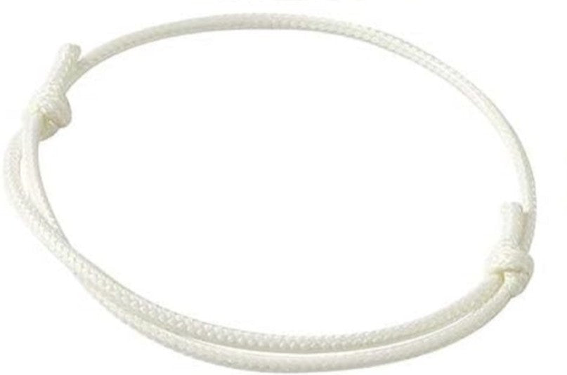White Waxed Cord String Adjustable Friendship Bracelet Kabbalah Party Gift