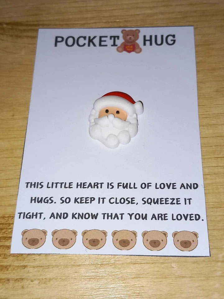 Christmas pocket hug Santa | Handmade Christmas pocket hug | Stocking Filler Gift