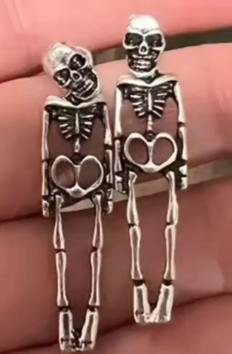 Geister-Ohrringe baumelnd – Handgemachtes Unikat-Geschenk | Halloween Ohrringe UK