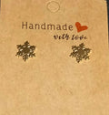 Snowflake Gold Snowflake Christmas Stud Earrings for Women 2 - Tadley crafts