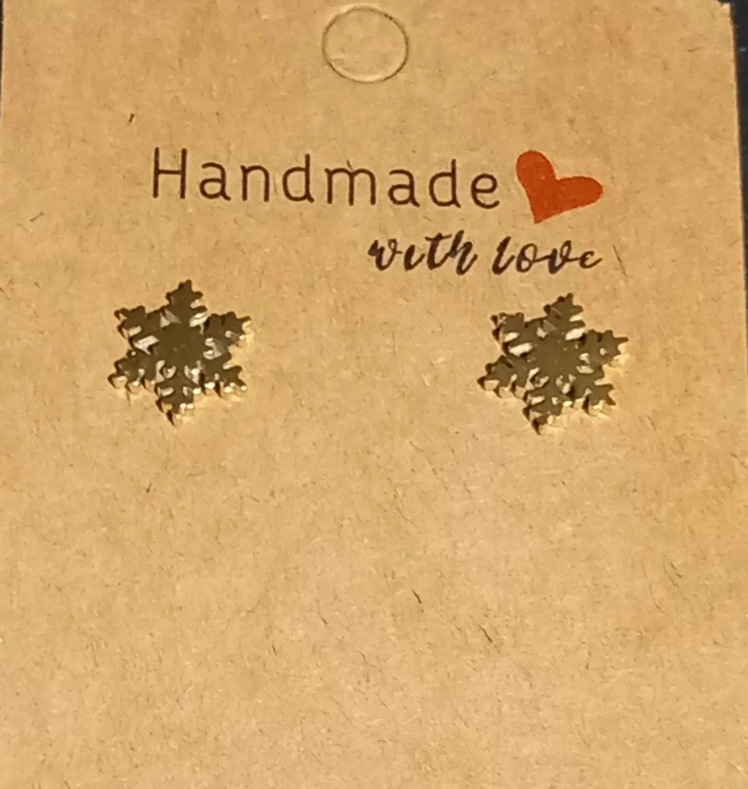 Snowflake Gold Snowflake Christmas Stud Earrings for Women 2 - Tadley crafts