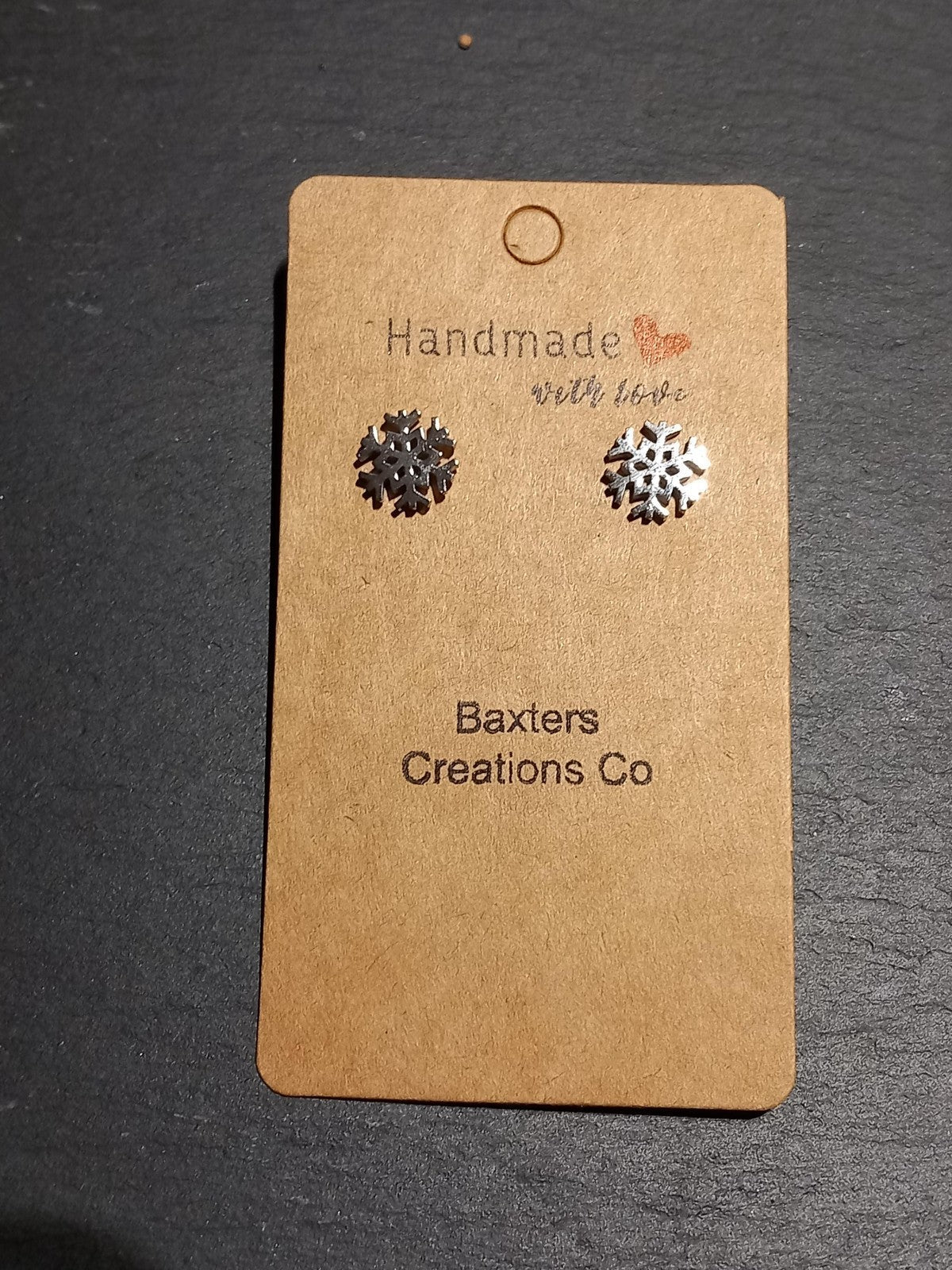 Snowflake Silver Snowflake Christmas Stud Earrings for Women - Tadley crafts