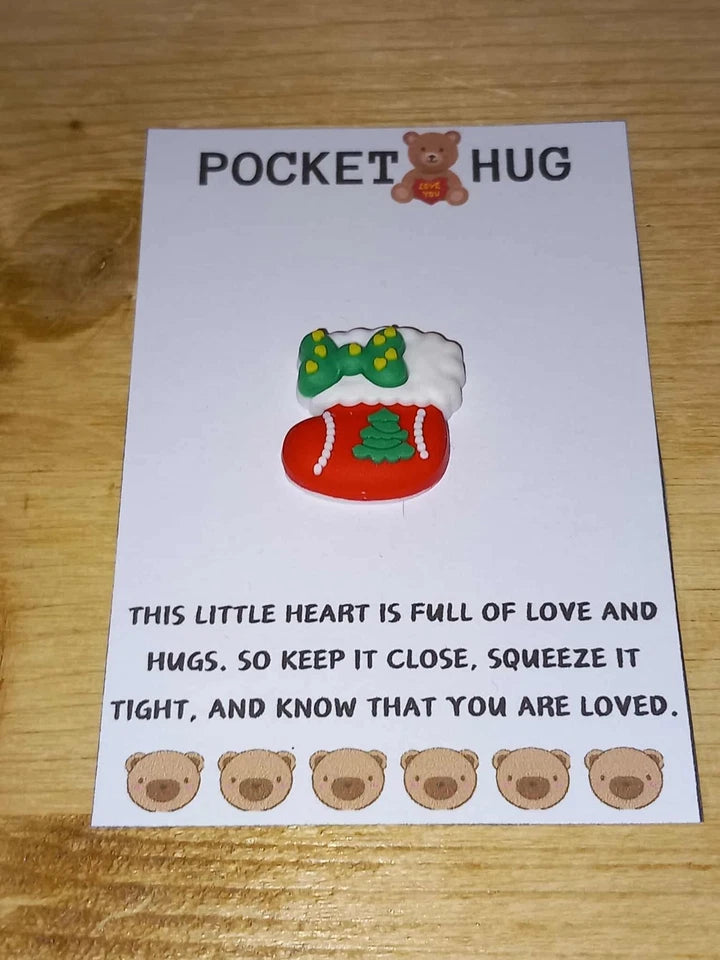 Christmas pocket hug stocking | Handmade Christmas pocket hug | Stocking Filler Gift