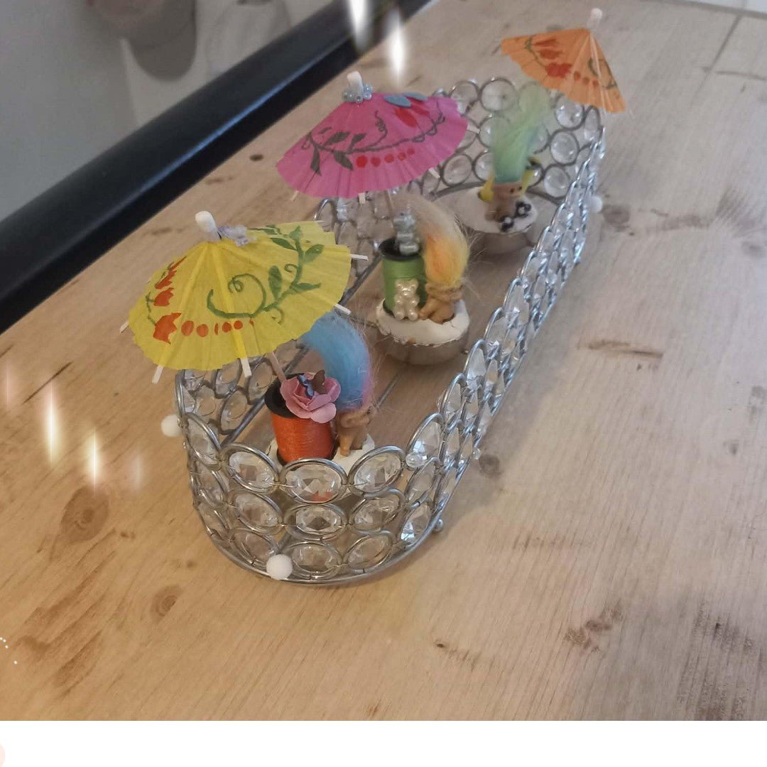 Table Sun Catcher with diorama glass Beads Brand New - Tadley crafts