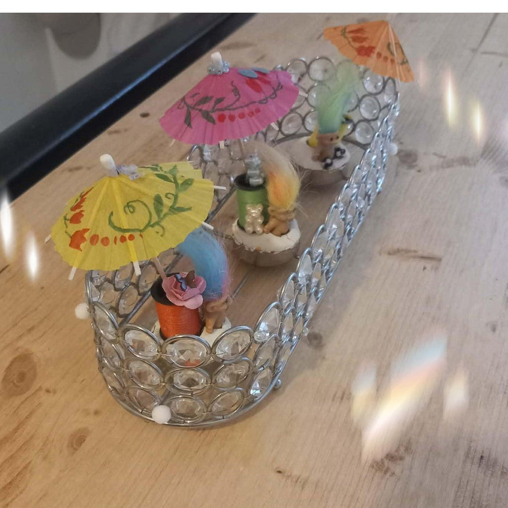 Table Sun Catcher with diorama glass Beads Brand New - Tadley crafts