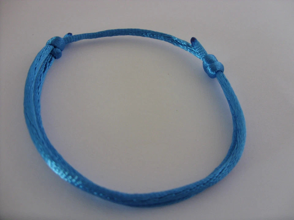 sky blue cord bracelet
