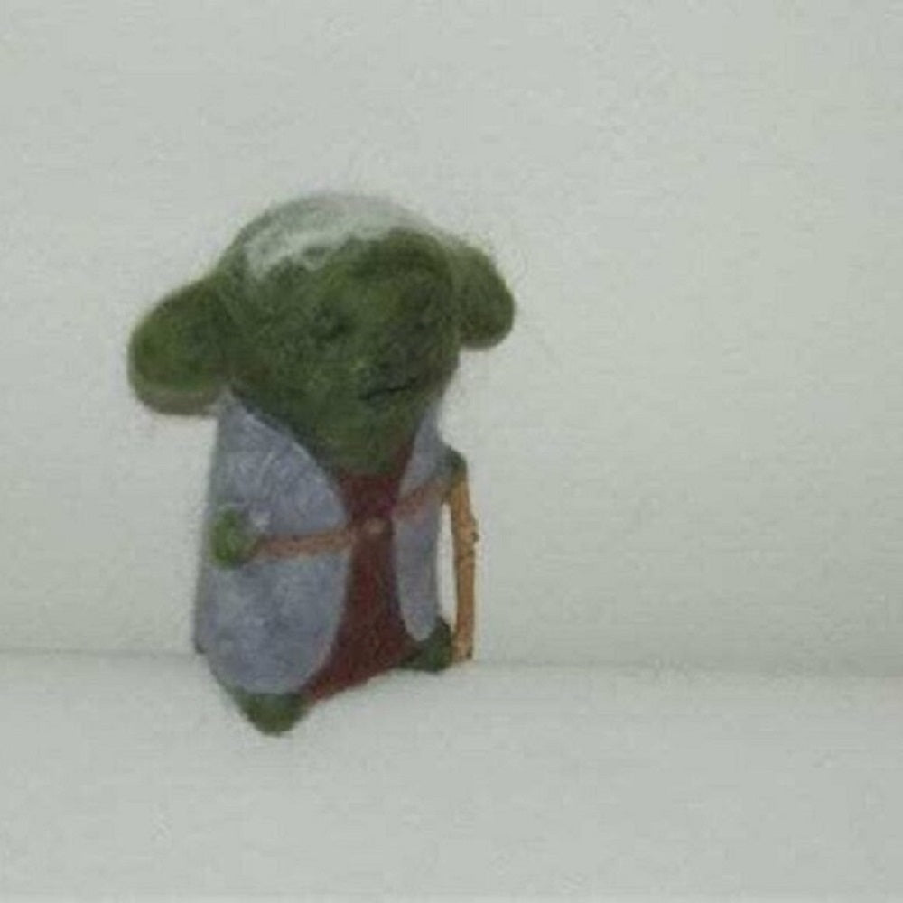 Yoda Needle Felt | Handmade Felted Yoda | One of a Kind Gift
